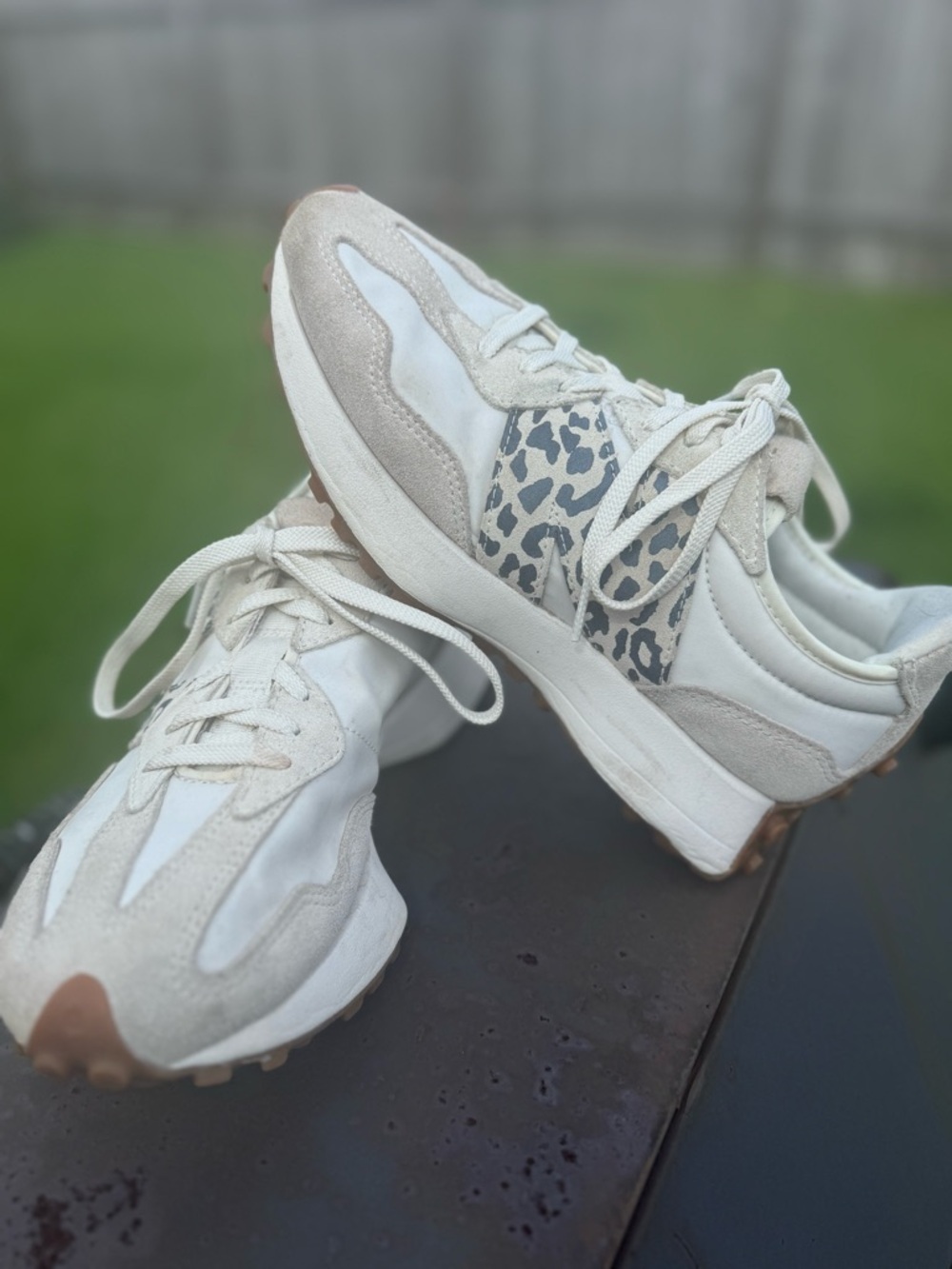 Women’s New Balance 327 leopard print shoes